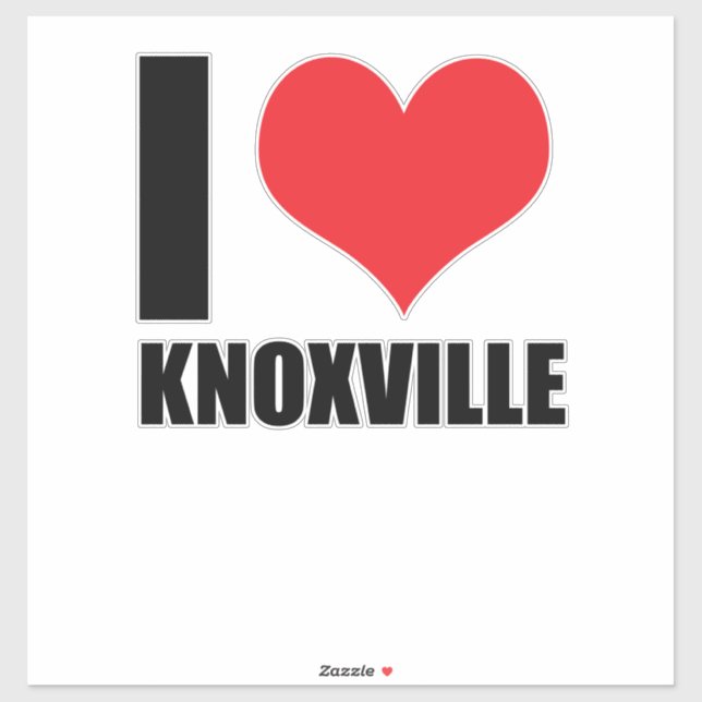 Sticker J'aime Knoxville (Feuille)