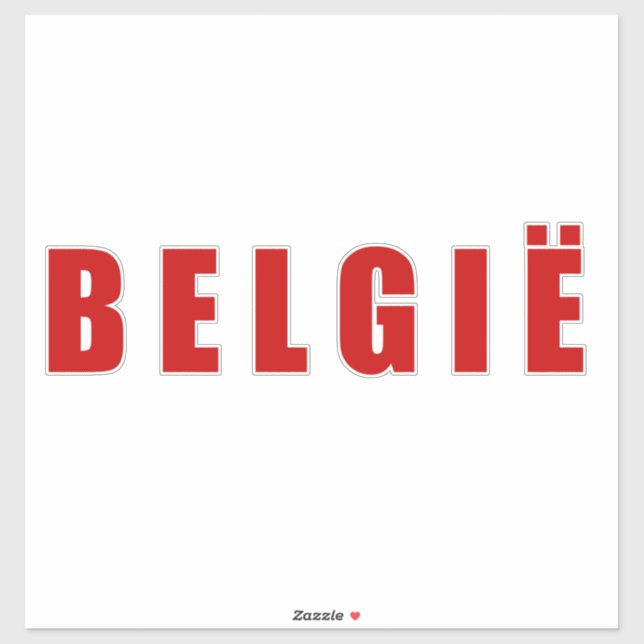 Sticker J'aime la Belgique (Feuille)