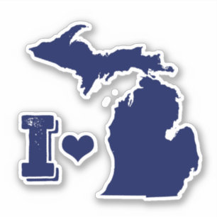 Sticker J'aime le Michigan
