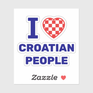 Sticker J'aime le peuple croate