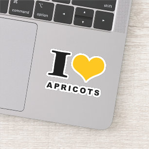 Sticker J'aime les abricots
