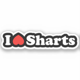 Sticker J'aime les pets diarrhéiques