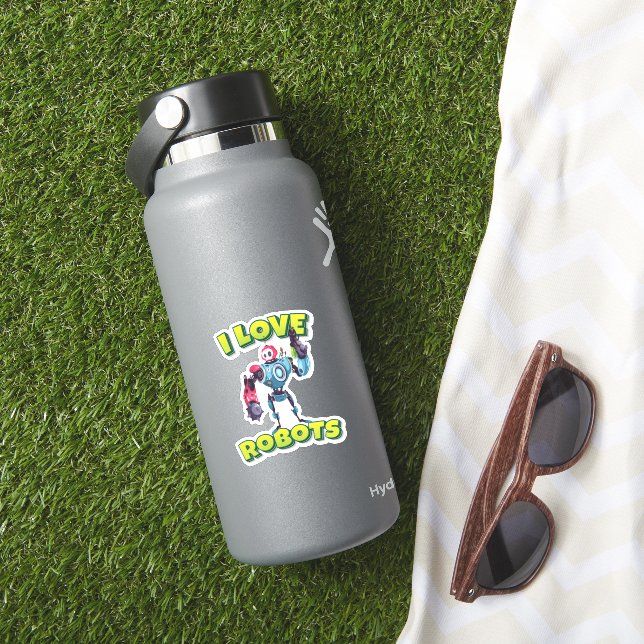 Sticker J'aime les robots (HydroFlask Insitu)