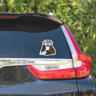 Sticker J'aime les très gros toutous et je ne peux pas men