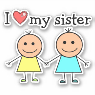 Sticker J'aime ma soeur