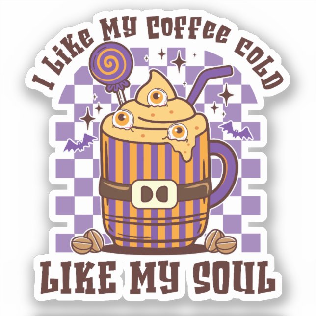 Sticker J'Aime Mon Café Froid (Recto)