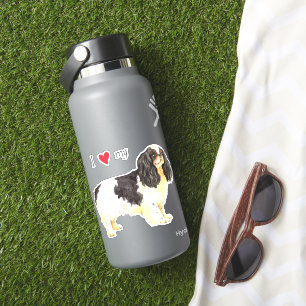 Sticker J'aime mon tireur de Vinyl Spaniel