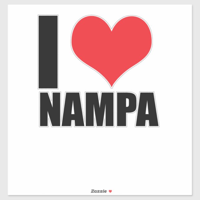 Sticker J'aime Nampa (Feuille)