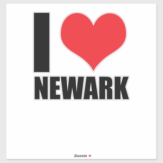 Sticker J'aime Newark (Feuille)