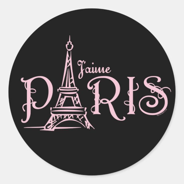 Sticker J'aime Paris (Dark) (Devant)