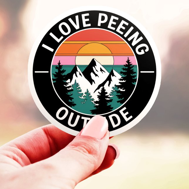 Sticker J'Aime Peeing En Dehors De Vinyl Drôle (Créateur téléchargé)