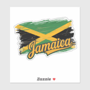 Sticker Jamaïque Drapeau Vibes vacances Rasta Island