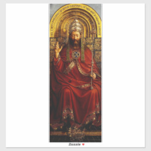Sticker Jan van Eyck Dieu le Père sur un Trône Beaux-Arts
