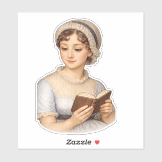 Sticker Jane Austen en lecture