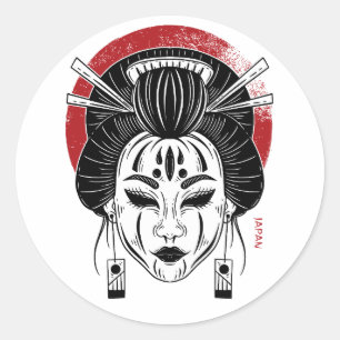 sticker japan/ geisha