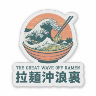 Sticker Japon Great Ramen Wave Ukiyoe