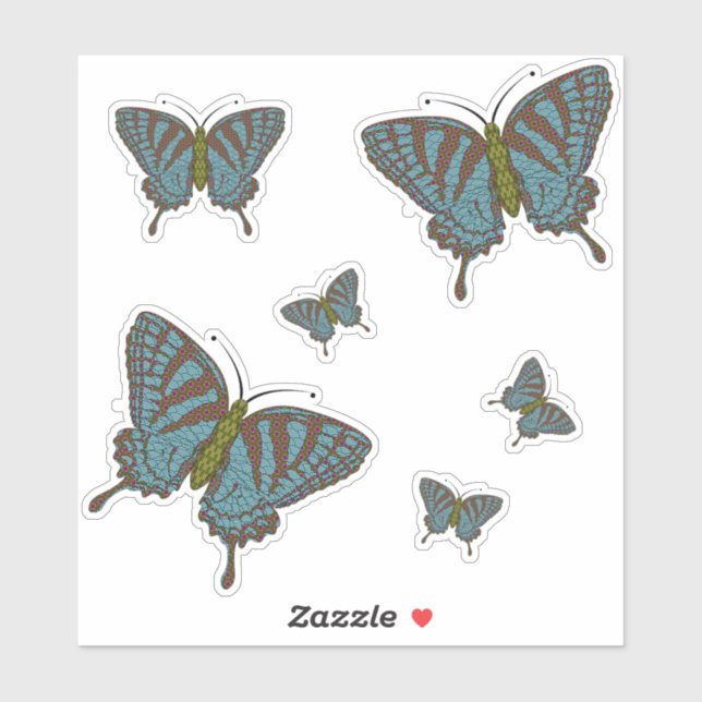 Sticker japonais pour contours à queue noire (Feuille)