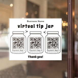 Sticker Jar de conseil virtuel avec 3 code QR