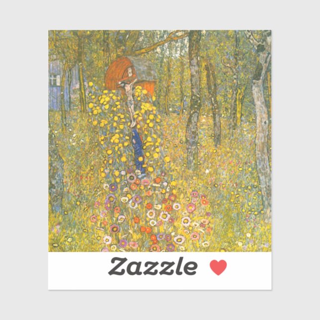 Sticker Jardin agricole Gustav Klimt avec Crucifix (Feuille)