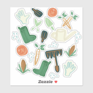 Sticker Jardin aquarelle