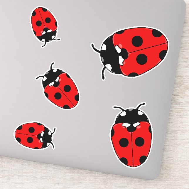 Sticker Jardin de Ladybugs mignons Insectes (Détail)