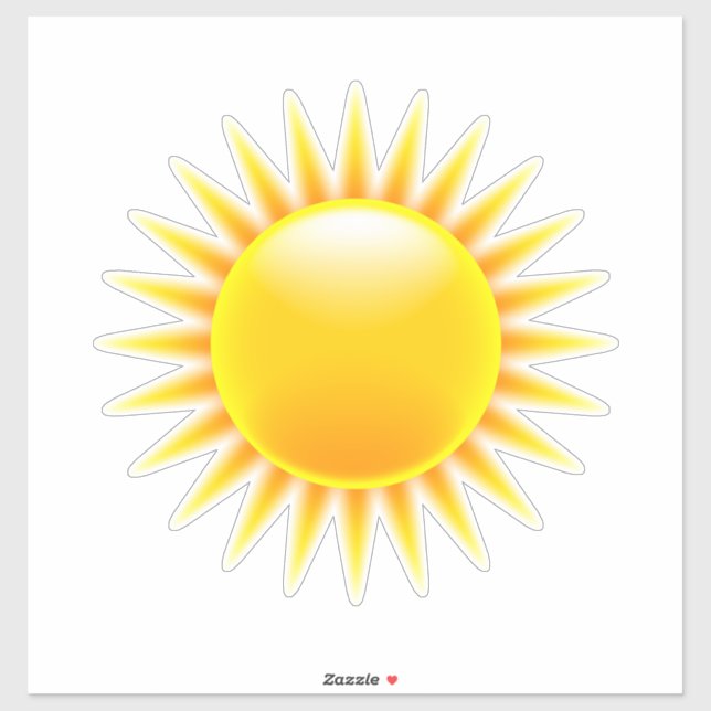 Sticker Jaune clair jaune orange (Feuille)