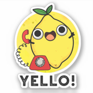 Sticker Jaune Funny Pun de citron jaune