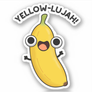Sticker Jaune Luja Funny Banana Pun