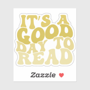 Sticker Jaune Multicolore C'est un bon jour pour lire le v