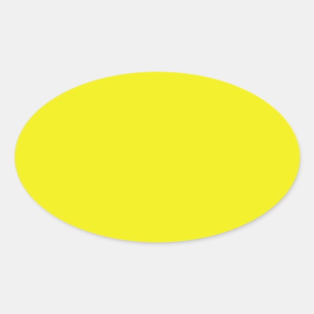 Sticker jaune vif ovale (Devant)