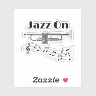 Sticker Jazz musicien sur trompette