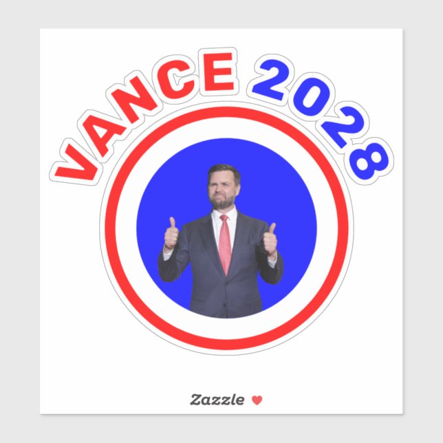 STICKER JD VANCE 2028 (Feuille)