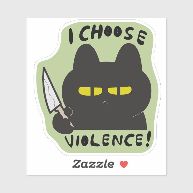 Sticker Je choisis la violence CAT (Feuille)