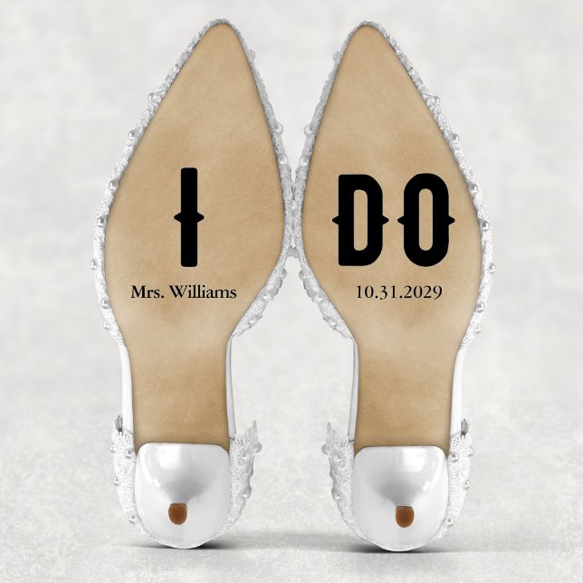 Sticker Je fais Gothic Bride Mariage Chaussures Personnali (I Do Gothic Bride Wedding Shoes Custom Sticker
)