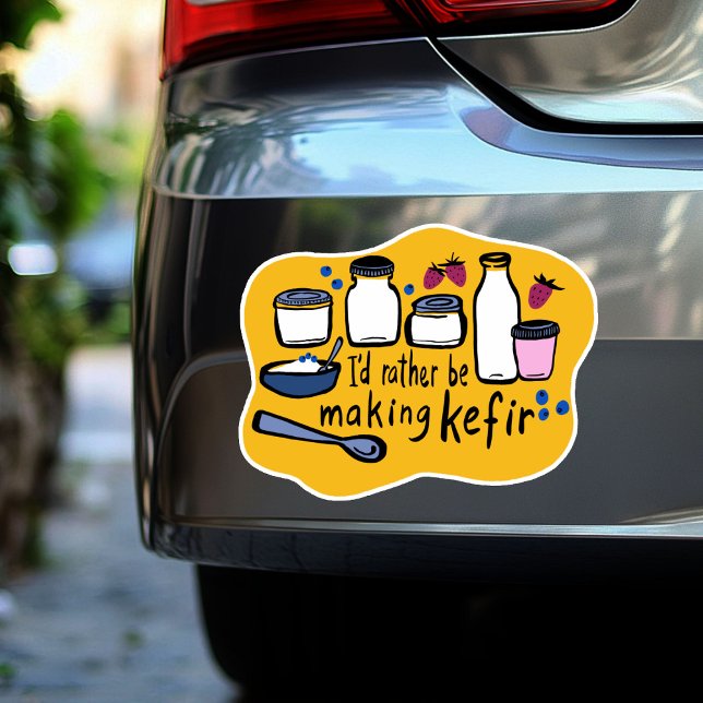 Sticker JE FERAIS PLUTÔT DE LA Fermentation KEFIR Fun (I'D RATHER BE MAKING KEFIR Fun Fermentation Sticker
)