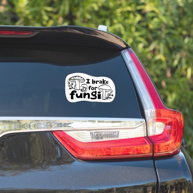 Sticker JE FREINE POUR FUNGI Fun Mushroom (Côté voiture)