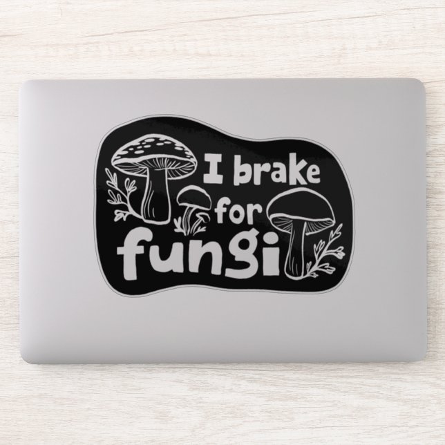 Sticker JE FREINE POUR FUNGI Fun Mushroom (Ordinateur)
