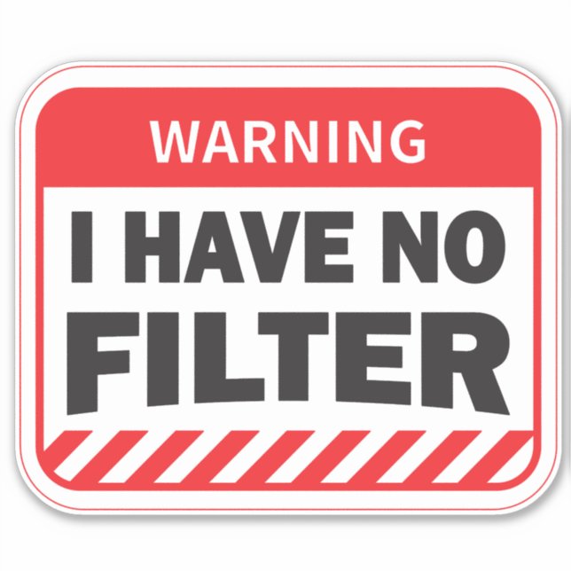 Sticker je n'ai pas d'autocollant filtre (Devant)