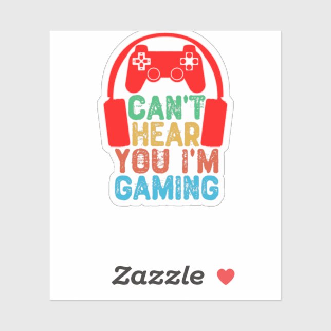 Sticker Je ne peux pas t'entendre Je suis en jeu (Feuille)