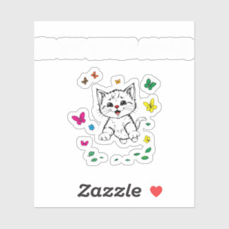 Sticker Je ne suis pas Kitten autour - Graphique mignon et