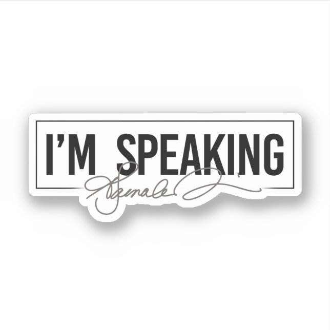 Sticker Je parle - Kamala Harris (Devant)