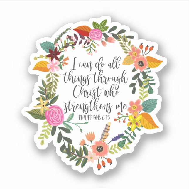 Sticker Je peux faire tout par le Christ Philippiens (Devant)