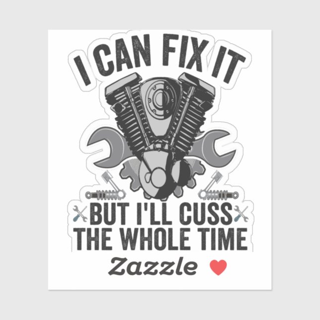 Sticker Je peux le réparer, mais je vais gâcher tout le te (Feuille)