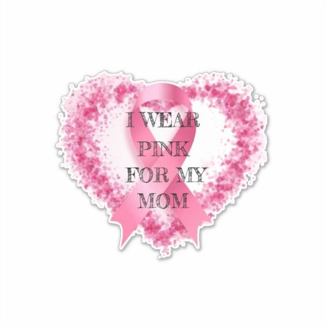 Sticker Je porte du rose, Pour soutenir la sensibilisation (Devant)