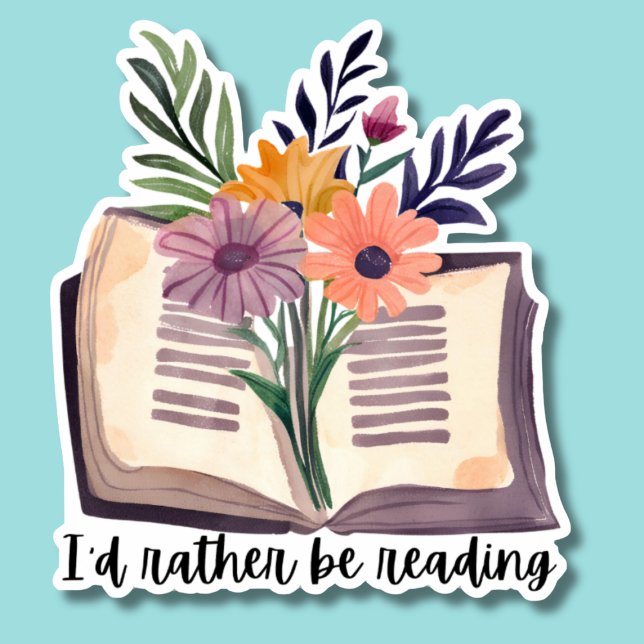 Sticker Je préfère lire étanche (Créateur téléchargé)