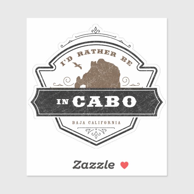 Sticker Je préférerais être à Cabo | Cabo San Lucas (Feuille)