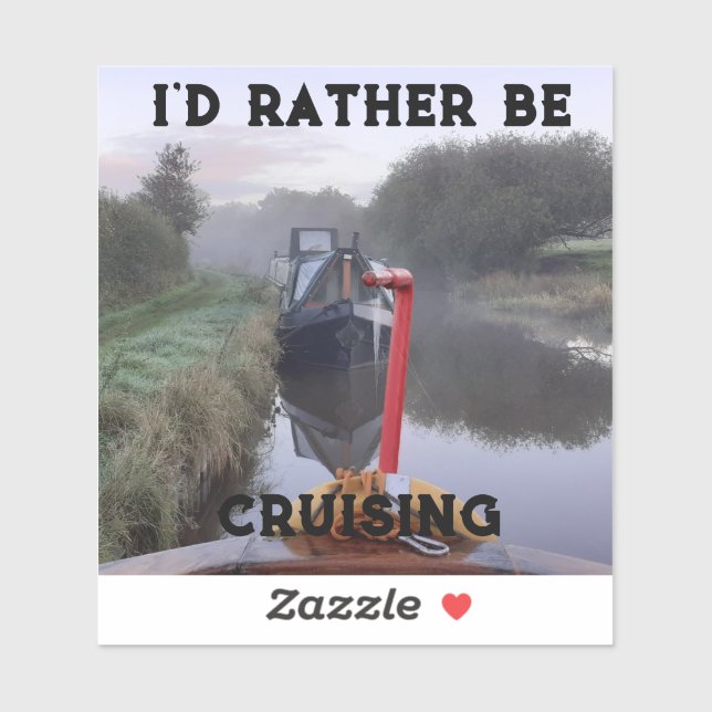 Sticker Je préférerais faire de la croisière sur le thème  (Feuille)