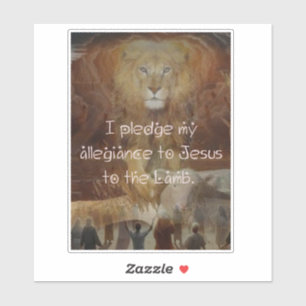 Sticker Je promets mon allégeance à l'autocollant Jésus