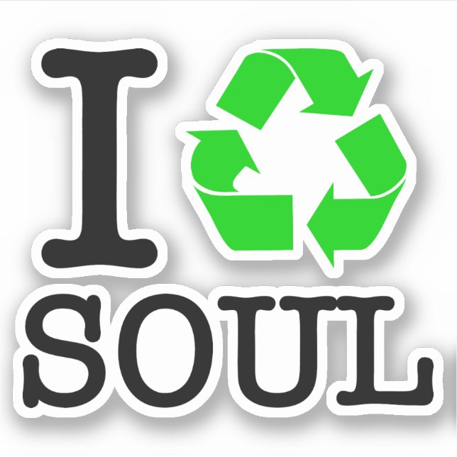 Sticker Je Recycle L'Âme (Devant)