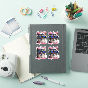 Sticker Je suis 2 chat cool !